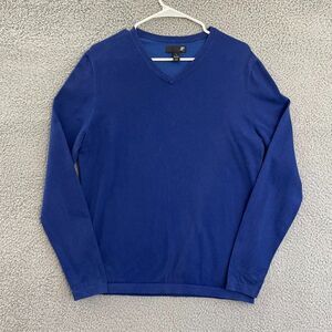 JF J.Ferrar‎ Sweater Men M Blue Casual Pullover V-Neck